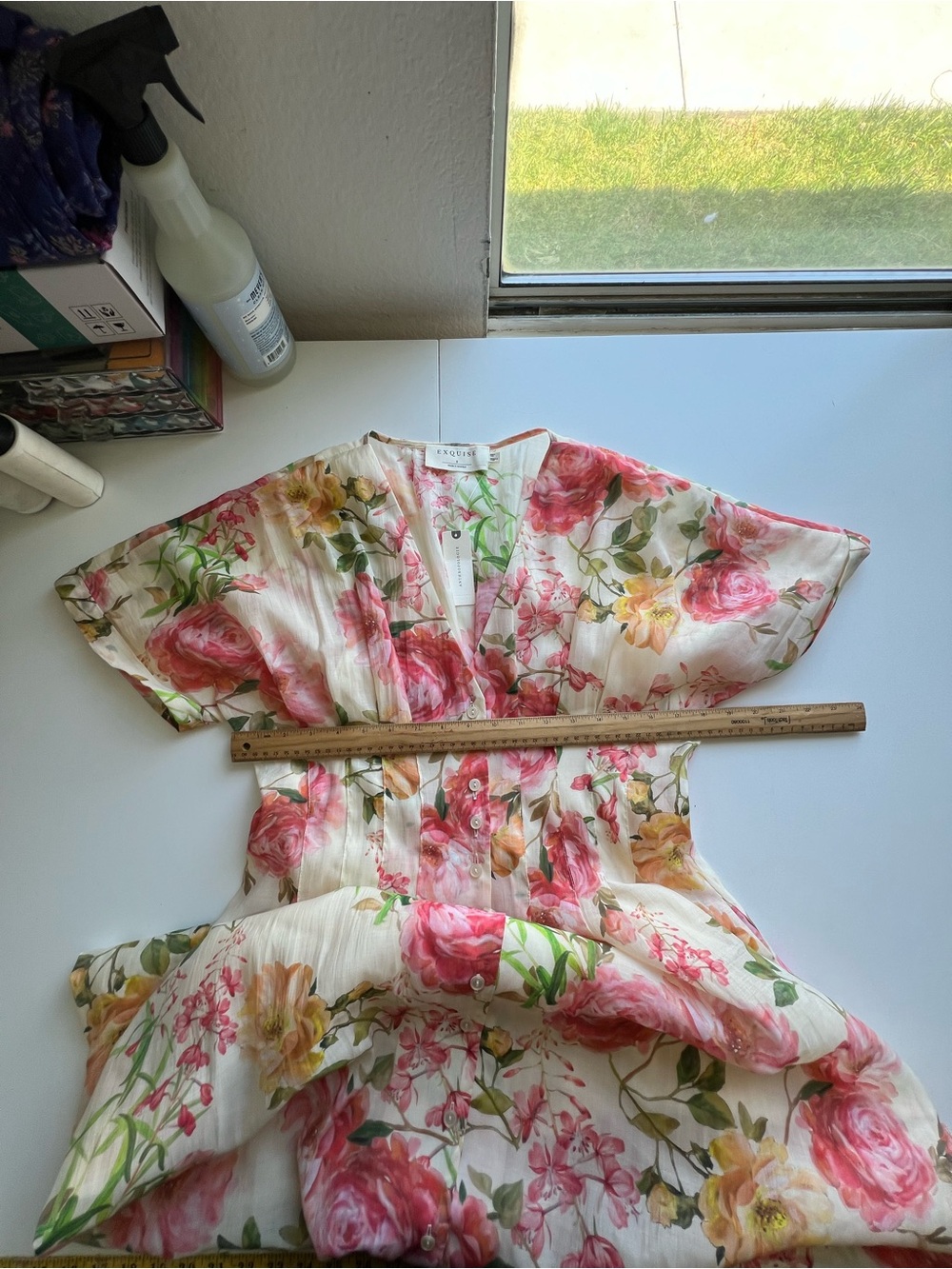 Anthropologie Exquise Tobie Maxi Dress
Color Cream and Pink Size S - Picture 10 of 14